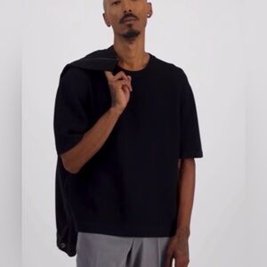 MODE OF ONE Relaxed Fit Short Sleeve Crewneck Sweater size XXL neutral classic